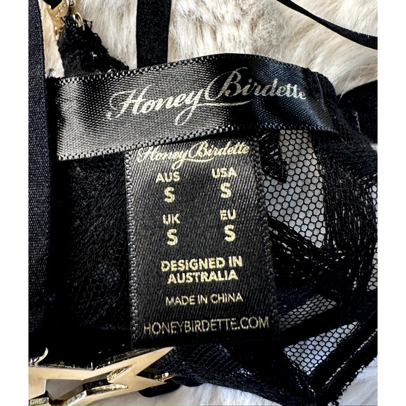 Honey Birdette FREDDY⭐🖤 Black Star 2 Piece Set 34D Bra & Small Thong - Picture 9 of 9